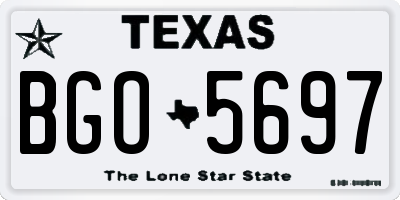 TX license plate BGO5697