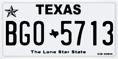 TX license plate BGO5713