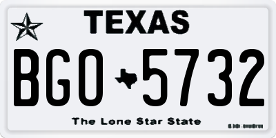 TX license plate BGO5732