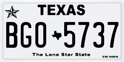 TX license plate BGO5737