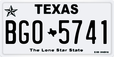 TX license plate BGO5741