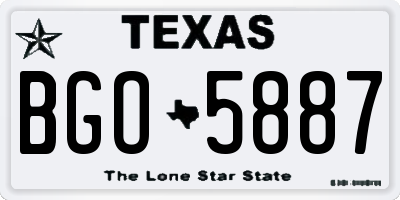 TX license plate BGO5887