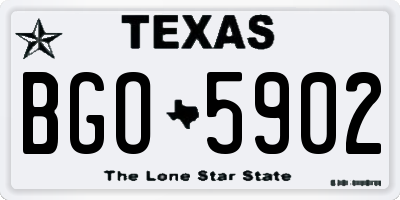 TX license plate BGO5902