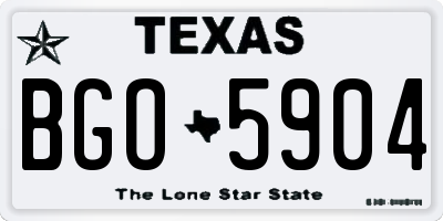 TX license plate BGO5904