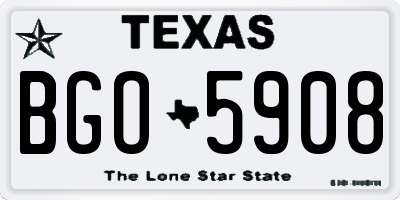TX license plate BGO5908