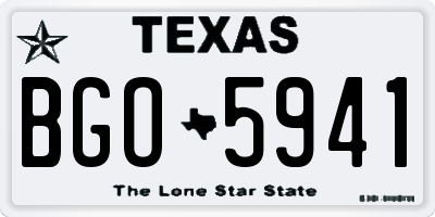 TX license plate BGO5941