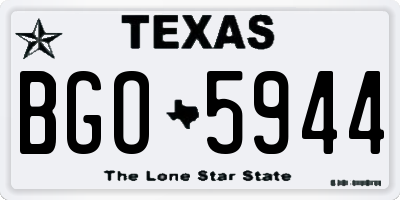 TX license plate BGO5944