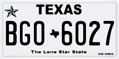 TX license plate BGO6027