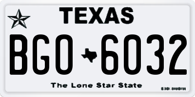 TX license plate BGO6032