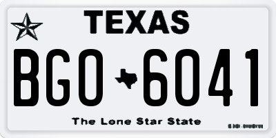 TX license plate BGO6041