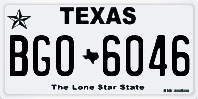 TX license plate BGO6046
