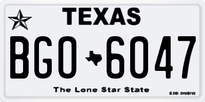 TX license plate BGO6047