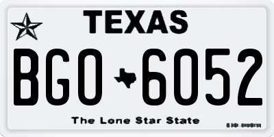 TX license plate BGO6052