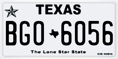 TX license plate BGO6056
