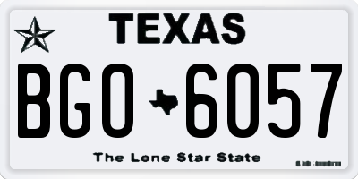 TX license plate BGO6057