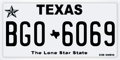 TX license plate BGO6069