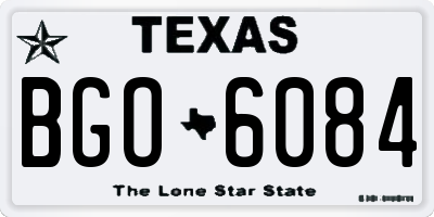 TX license plate BGO6084