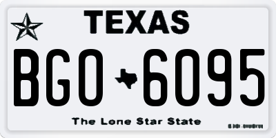 TX license plate BGO6095