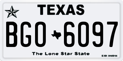 TX license plate BGO6097