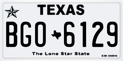 TX license plate BGO6129
