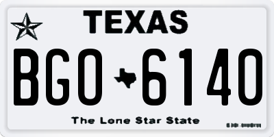 TX license plate BGO6140