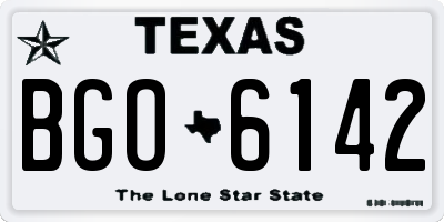 TX license plate BGO6142