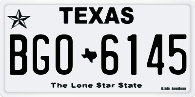 TX license plate BGO6145