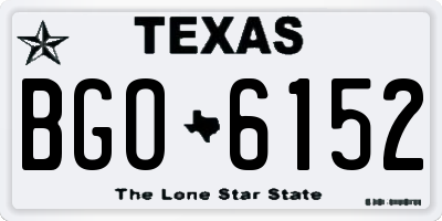 TX license plate BGO6152