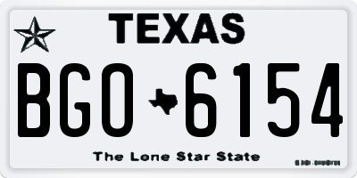 TX license plate BGO6154