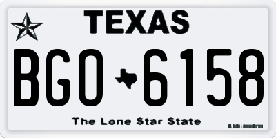 TX license plate BGO6158