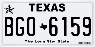 TX license plate BGO6159
