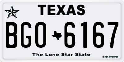 TX license plate BGO6167