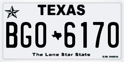TX license plate BGO6170