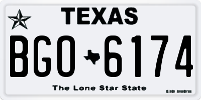 TX license plate BGO6174
