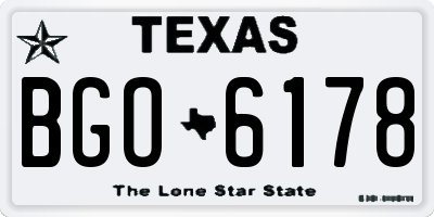 TX license plate BGO6178