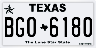 TX license plate BGO6180