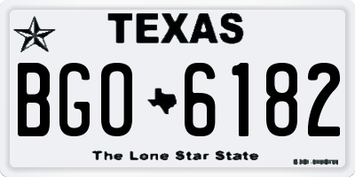 TX license plate BGO6182