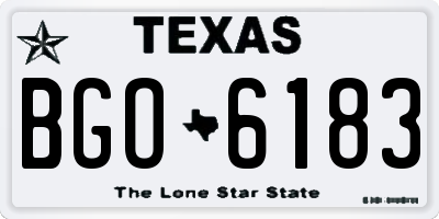 TX license plate BGO6183