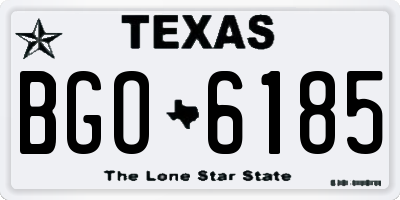 TX license plate BGO6185