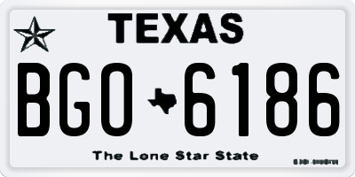 TX license plate BGO6186