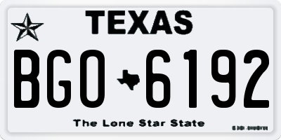 TX license plate BGO6192