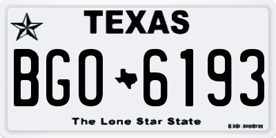 TX license plate BGO6193