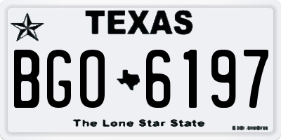TX license plate BGO6197