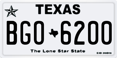 TX license plate BGO6200