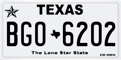TX license plate BGO6202
