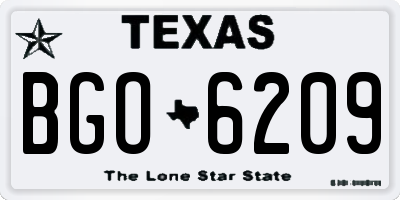 TX license plate BGO6209