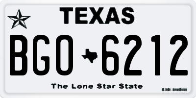 TX license plate BGO6212