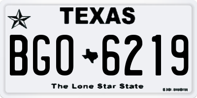 TX license plate BGO6219