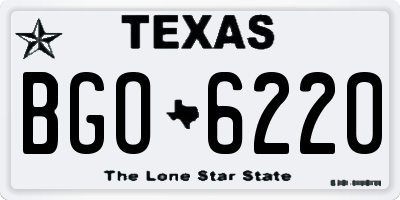 TX license plate BGO6220