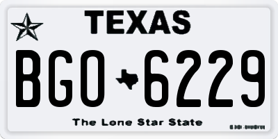 TX license plate BGO6229